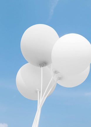 ASIYUHY White Balloons 100 Pack 12 Inch White Latex Party Balloons with 2 Rolls of Ribbon Helium Balloons for Wedding Birthday Party Baby Shower Engagement Anniversary Decorations