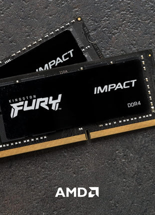 Kingston FURY Impact 32GB 3200MT/s DDR4 CL20 Laptop Memory Single Module | Intel XMP | AMD Ryzen | Plug n Play | Low Power Consumption | KF432S20IB/32