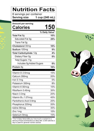 Organic Valley, Organic Whole Milk, 64 Oz (Half Gallon)