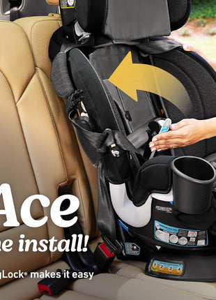 Graco Turn2Me 3-in-1 Rotating Convertible Car Seat, Cambridge, Rear-Facing Rotation Only, Forward-Facing Mode, Highback Booster Up to 100 lbs, Adjustable Headrest & Harness, Steel Reinforced Frame