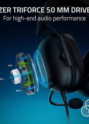 Razer BlackShark V2 X PlayStation Gaming Headset: 50mm Drivers - Cardioid Mic - Lightweight - Comfortable, Noise Isolating Earcups - for PS5, Xbox Series X, PC, Switch via 3.5 mm Audio Jack - Black