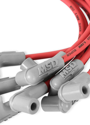 MSD 31299 Super Conductor Spark Plug Wire Set Red