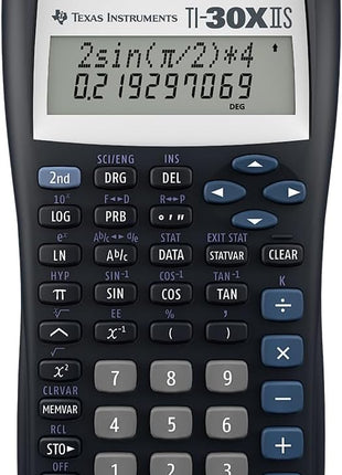 Texas Instruments TI-30XIIS Scientific Calculator, Black with Blue Accents