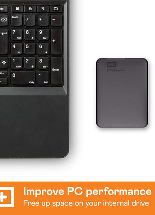 WD 6TB Elements Portable External Hard Drive for Windows, USB 3.2 Gen 1/USB 3.0 for PC & Mac, Plug and Play Ready - WDBHJS0060BBK-WESN