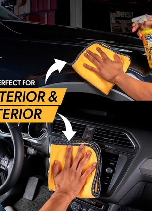 Chemical Guys Professional Grade Premium Microfiber Towels for Cars, Gold, 16 inch x 16 inch, Ultra-Soft and Scratch-Free Car Detailing Cloths for Trucks, Motorcycles, and More - 12 Pack
