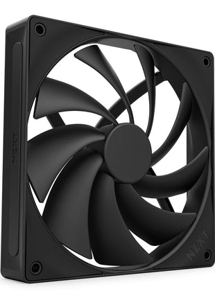 NZXT F140Q - 140mm Quiet Airflow PC Case Fan - Black | 140mm quiet fan for intake or exhaust. Chamfered frame for consistent airflow and low-noise operation.