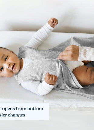 HALO SleepSack, 100% Cotton Wearable Blanket, Swaddle Transition Sleeping Bag, TOG 0.5, Heather Grey, X-Large, 18-24 Months