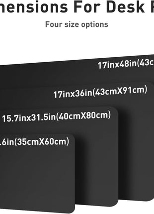 Aothia Leather Office Desk Pad Protector, Non-Slip PU Leather Desk Blotter, Waterproof Laptop Writing Mouse Pad for Office and Home, Black, 31.5 inch x 15.7 inch