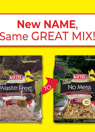 Kaytee Wild Bird Ultra No Mess Nut & Fruit Food Seed Blend For Blue Jays, Woodpeckers, Juncos, Cardinals, Grosbeaks, Sparrows, and Finches, 5.5 Pound