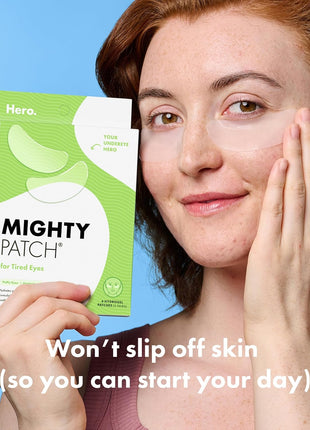 HERO COSMETICS Mighty Patch for Tired Eyes Patches, 6 Count | 3 Pairs, Soothing Hydrogel Patches, Helps Awaken and Visibly De-puff Undereyes