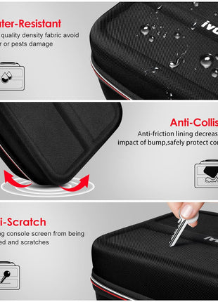 iVoler Carrying Storage Case for Nintendo Switch/Switch OLED Model (2021), Portable Travel All Protective Hard Messenger Bag Soft Lining 18 Games for Switch Console Pro Controller & Accessories Black