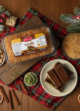 BISVUA Premium Roasted Kataifi Pastry 200g (7.1 oz) ??Golden Toasted Shredded Fillo Dough for Dubai Chocolate Filling, Pistachio Cream Recipes, Kunafa Dough & Crunchy Dessert w/ Katafi? and Knafeh
