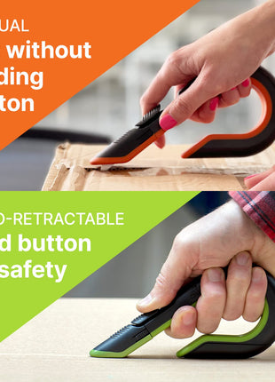 Slice - 10400 Box Cutter, 3 Position Manual Button with Ceramic Blade, Locking blade