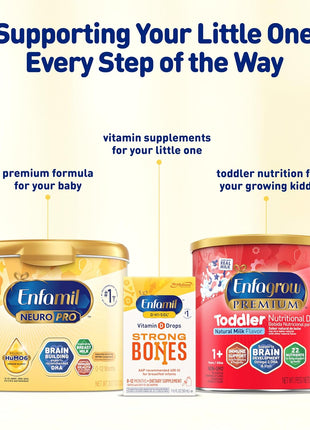 Enfamil NeuroPro Baby Formula, Brain Building Duo DHA & MFGM, Exclusive Immune Supporting HuMO6 Blend, Powder Infant Formula, Baby Milk, 2 Fl Oz, 24-Pack