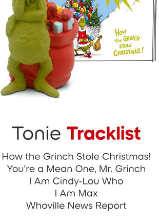Tonies The Grinch Audio Toy Figurine from How The Grinch Stole Christmas by Dr. Seuss