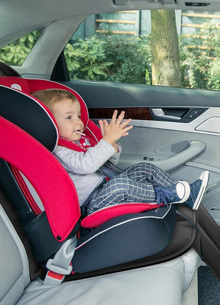 SMART ELF Car Seat Protector, 2Pack Seat Protector Protect Child Seats with Thickest Padding and Non-Slip Backing Mesh Pockets for Baby and Pet,Sedan SUV Truck (Black)