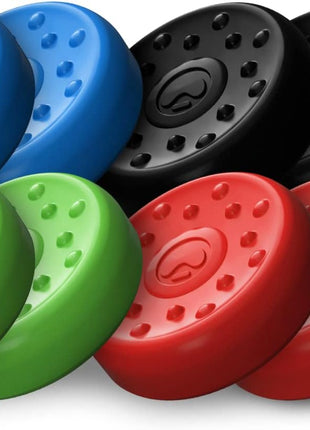 KontrolFreek No-Slip Thumb Grips | Universal Edition for Nintendo Switch Pro, PlayStation 4 (PS4), PlayStation 5 (PS5), Xbox One & Xbox Series X Controller | 8-Pack | Blue/Green/Red/Black
