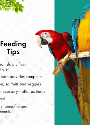 RoudyBush Daily Maintenance Food for Birds - Scientifically Formulated Bird Feed - Bird Food Pellets w/Corn, Wheat, Soy & More - Nutritious & Healthy Feed for Birds (Mini, 44oz)