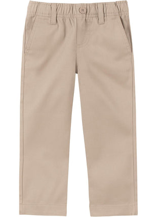 IZOD Big Boys School Uniform Flat Front Twill Pants, Khaki, 16