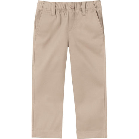 IZOD Big Boys School Uniform Flat Front Twill Pants, Khaki, 16