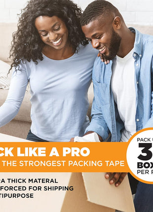 Tape King Clear Packing Tape - 60 Yards Per Roll (Pack of 6 Rolls) - Stronger & Thicker 2.7mil, Heavy Duty Adhesive Industrial Depot Tapes for Moving Packaging Shipping, Office & Storage