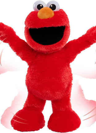 Sesame Street Elmo Slide Singing and Dancing 14-inch Plush, Pretend Play, Interactive Toy, Kids Toys for Ages 2 Up by Just Play