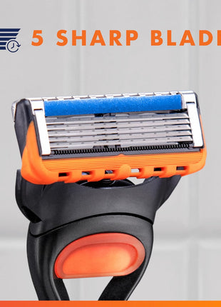 Gillette Fusion5 Razors for Men, 1 Razor, 4 Blade Refills, Lubrastrip for a More Comfortable Shave