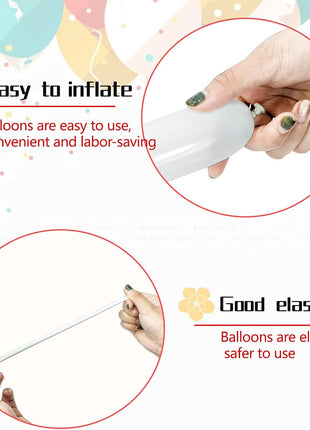 100Pcs 260 Balloons White Long Balloons for Balloon Garland Thickening Skinny Latex Twisting Balloon for Animals Modeling Christmas Birthday Wedding Party Decorations