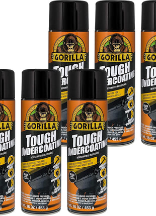 GORILLA Tough Undercoating Black - 16.0 Ounce Aerosol (Case of 6 Cans)