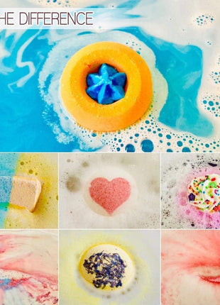Bath Bombs, 7 Natural Bath Bomb Gift Set, Bubble Bathbombs for Women Kids