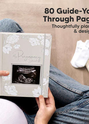 Pregnancy Journal, Pregnancy Announcements, 80 Pages Hard Cover Book (Clay) | Baby Books For Mom To Be Gift, Baby Memory Book Keepsake, Gender Reveal Gifts For New Moms, Shower & Registry