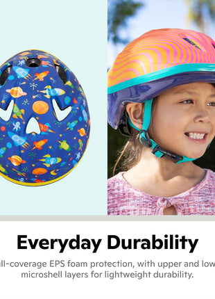 Schwinn Classic Bike Helmet for Kids, Purple Polkadots, Helmet for Kids Ages 1-3, Ultra Lightweight, Adjustable Dial, Full Coverage with Vented Airflow, Infant and Toddler Bike Helmet