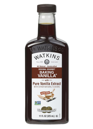 Watkins All Natural Original Gourmet Baking Vanilla, with Pure Vanilla Extract, 11 Fl Oz (Pack of 1) - Packaging May Vary