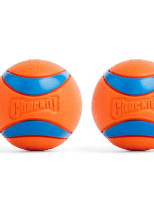 Chuckit! Ultra Ball Dog Toy - Medium Bouncy Fetch Balls For Dogs 20-60 lbs - Made from Durable Rubber - Floating Water Pet Toys - Size Medium - 2.5-inch Diameter - Pack of 2