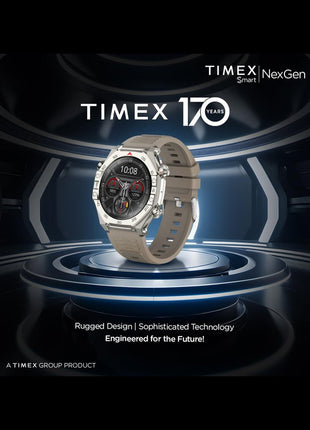 TIMEX Smart NexGen 1.43 inch(3.6cm) AMOLED Display with Functional Crown and BT Calling Smartwatch for Unisex - TWTXW703T