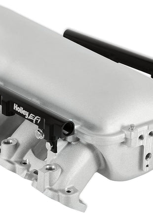 Holley Intake Manifold, Lo-Ram, 105 mm Throttle Body Flange, Fuel Rails Included, GM GenV LT-Series, Aluminum, Natural, Kit