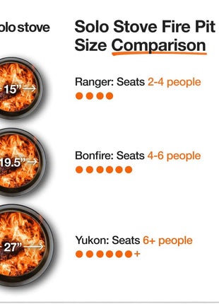 Solo Stove Yukon 27 Inch Smokeless Fire Pit with Removable Ash Pan - Wood Burning Portable Stainless Steel Outdoor Fireplace, Stainless Steel, Ideal for 6 or More People, 38 lbs
