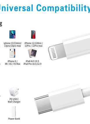 iPhone Charger 3Pack 6FT USB C to Lightning Cable [Apple MFi Certified]