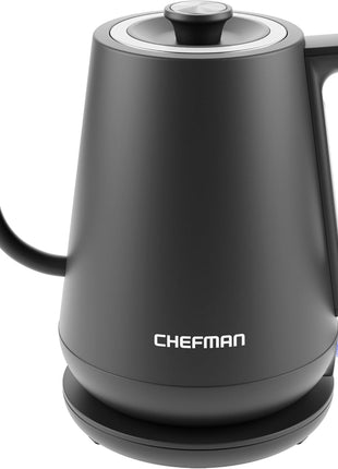 Chefman Gooseneck Electric Kettle, 0.8L Pour Over Tea Kettle for Coffee and Tea, One-Touch Operation, Boil-Dry Protection, Auto Shut-Off, Ultra-Fast Hot Water Boiler – Black
