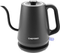 Chefman Gooseneck Electric Kettle, 0.8L Pour Over Tea Kettle for Coffee and Tea, One Touch Operation, Boil Dry Protection, Auto Shut Off, Ultra Fast Hot Water Boiler ??Black
