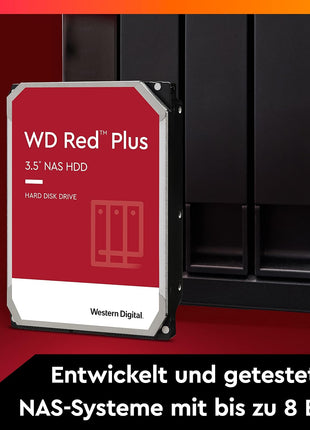 Western Digital 6TB WD Red Plus NAS Internal Hard Drive HDD - 5400 RPM, SATA 6 Gb/s, CMR, 256 MB Cache, 3.5" -WD60EFPX