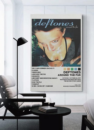 SIPMAN Deftones Around The Fur Canvas Print Home Decorations Posters For Room Aesthetic Wall Art Poster Unframe 12x18inch(30x45cm)