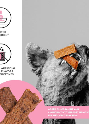 BIXBI Hip & Joint Support Salmon Jerky Dog Treats, 10 Oz - USA Made Grain Free Dog Treats - Glucosamine, Chondroitin for Dogs - High in Protein, Antioxidant Rich, Whole Food Nutrition, No Fillers
