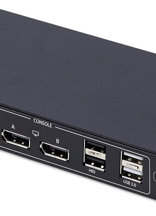 StarTech.com 2-Port Dual-Monitor DisplayPort KVM Switch with Dual View Video Matrix, 4K 60Hz, 4X USB Hub Ports, TAA Compliant