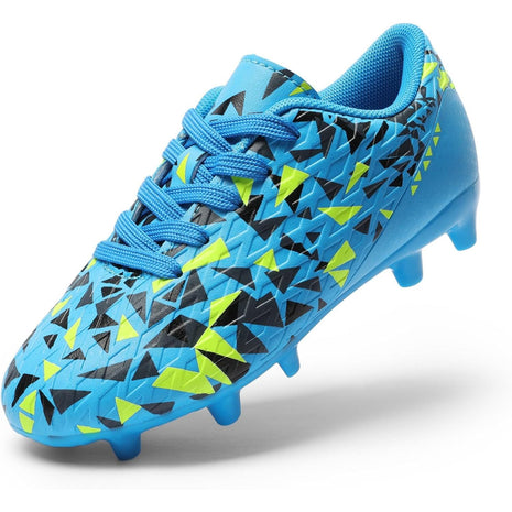 DREAM PAIRS Boys Girls Soccer Cleats Youth Firm Groud Athletic Outdoor Trainning Football Shoes for Little/Big Kid,Size 11 Little Kid,Pink/Purple,HZ19003K