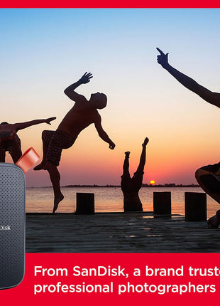 SANDISK 1TB Portable SSD - Up to 800MB/s, USB-C, USB 3.2 Gen 2, Updated Firmware - External Solid State Drive - SDSSDE30-1T00-G26