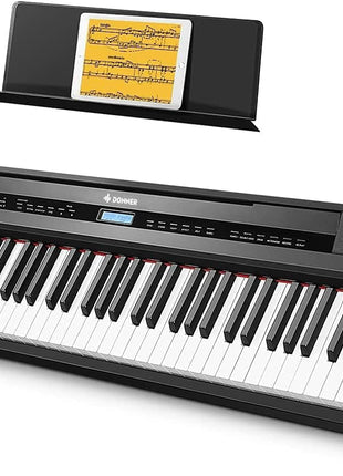Donner DEP 20 Beginner Digital Piano 88 Key Full Size Weighted Keyboard, Portable Electric Piano with Sustain Pedal, Power Supply