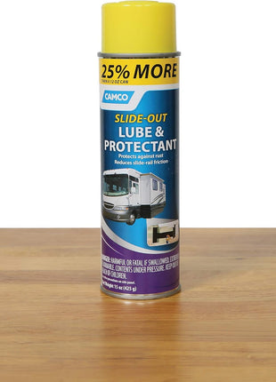 Camco Slide Out Lube - for Metal Parts, Rollers, Door Hinges and Brake Parts - for RVs, Boats, Cars and More - 15 oz (41105)