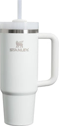 STANLEY Quencher H2.0 Tumbler with Handle and Straw 30 oz | Flowstate 3 Position Lid | Cup Holder Compatible for Travel | Insulated Stainless Steel Cup | BPA Free | Frost