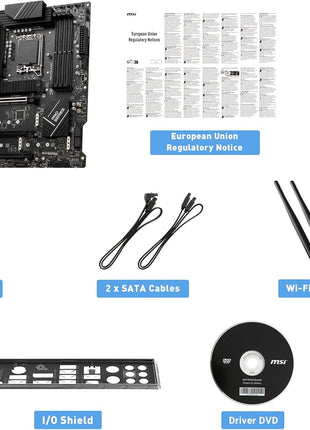 MSI PRO Z790-P WiFi ProSeries Motherboard (Supports 12th/13th/14th Gen Intel Processors, LGA 1700, DDR5, PCIe 5.0, M.2, 2.5Gbps LAN, USB 3.2 Gen2, HDMI/DP, Wi-Fi 6E, Bluetooth 5.3, ATX)